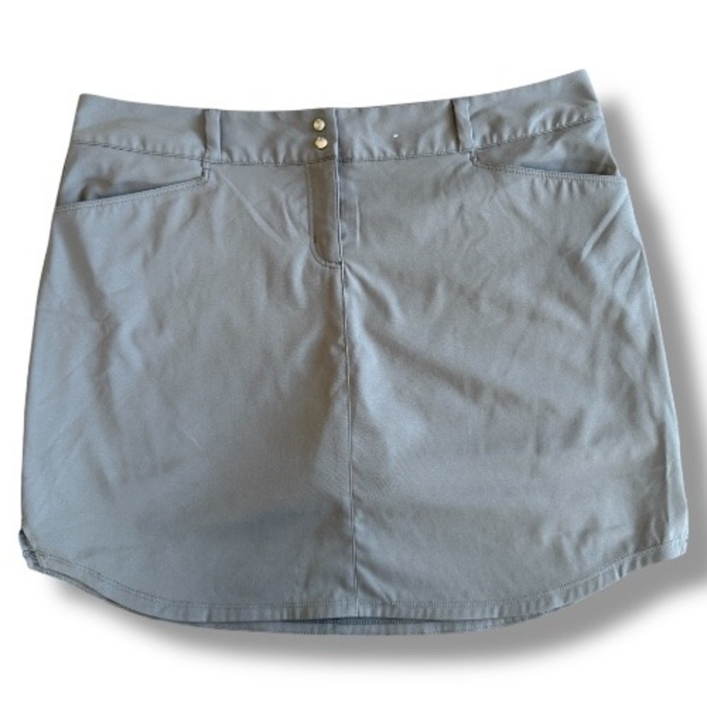 Adidas Golf Skort Womens Size 14 Gray Athletic‎ Performance Pull On Skirt
